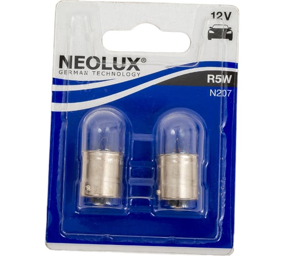 Изображение товара Автолампа NEOLUX R5W BA15s блистер, 2шт 12V 1 10 N207-02B