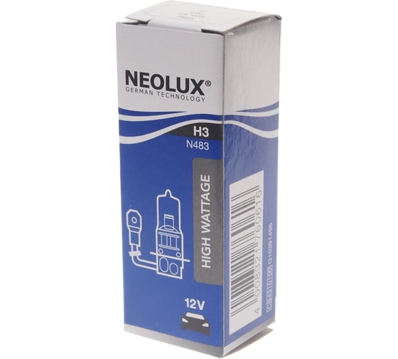 Изображение товара Автолампа NEOLUX H3 100 PK22s RALLY 12V 1 10 100 N483
