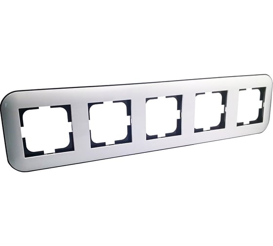 Изображение товара 5-местная рамка OVIVO LOFT, белый/черный, 404-010008-250