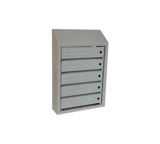 Изображение товара Почтовый ящик ООО Агростройлидер узкий вертикальный порошковое покрытие 10 секций без задней стенки 1020x380x120 мм 9,3 кг САД-22.38