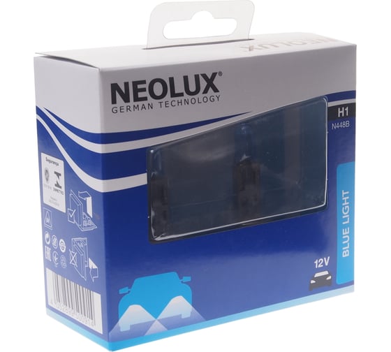 Изображение товара Автолампа NEOLUX H1 55 P14.5s BLUE LIGHT 4000K бокс, 2шт 12V 1 10 N448B-2SCB