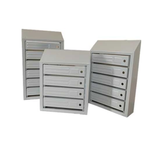 Изображение товара Почтовый ящик ООО Агростройлидер узкий вертикальный порошковое покрытие 5 секций с задней стенкой 600x380x120 мм 4,7 кг САД-22.23