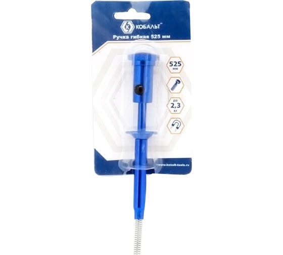 Изображение товара Гибкая ручка КОБАЛЬТ 600 мм, с захватом, магнит до 2.3 кг, LED фонарик 1 шт. блистер 918-184