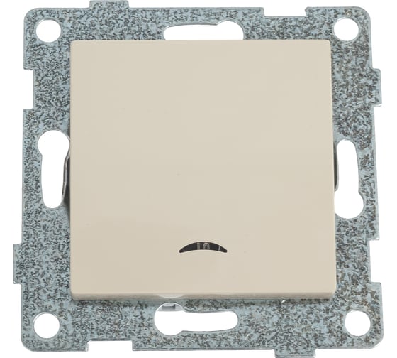 Изображение товара Выключатель GUSI ELECTRIC Ugra 1 клавиша, индикация, СУ, 10А, 250В, бежевый С11В18-003