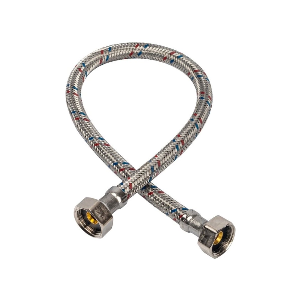 Изображение товара Подводка для воды Azario 1.2 м нержавеющая сталь гибкая гайка-гайка