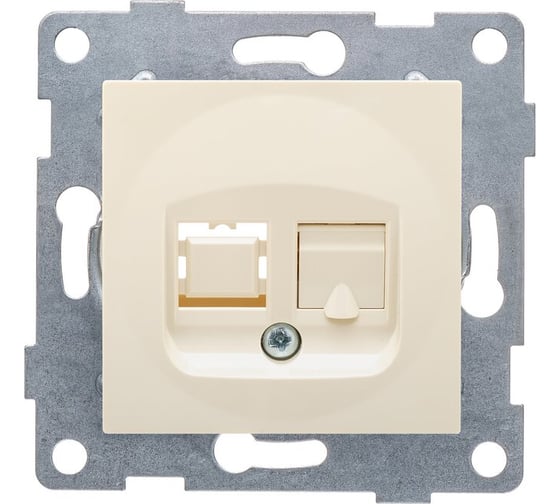 Изображение товара Телефонная розетка GUSI ELECTRIC Ugra МЕХ RJ12, одинарной, СУ, бежевый С11Т1-003