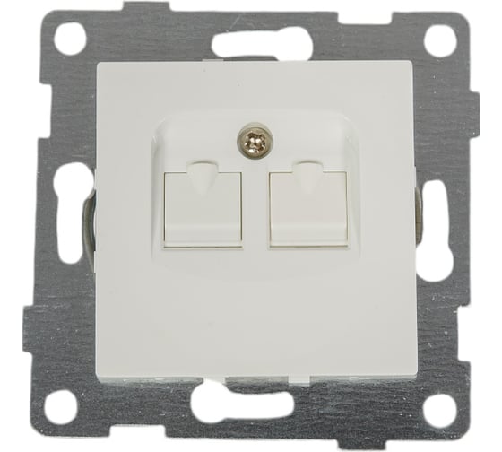 Изображение товара Компьютерная розетка GUSI ELECTRIC Ugra МЕХ RJ45, одинарная, СУ, белый С11К1-001