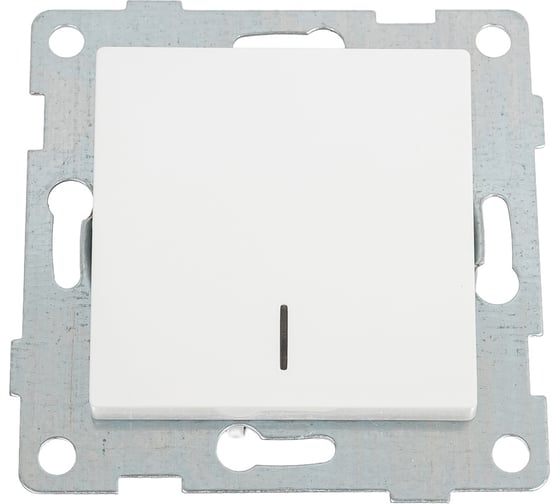 Изображение товара Выключатель GUSI ELECTRIC Ugra 1 клавиша, индикация, СУ, 10А, 250В, белый С11В18-001