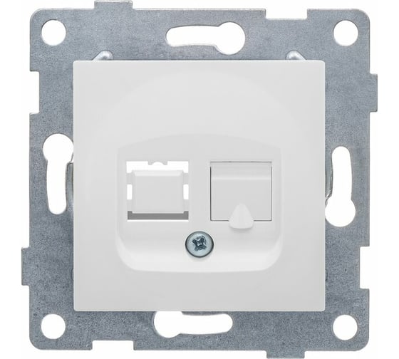 Изображение товара Телефонная розетка GUSI ELECTRIC Ugra МЕХ RJ12, одинарной, СУ, белый С11Т1-001