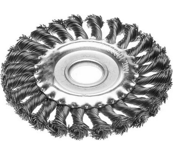 Изображение товара Щетка крацовка дисковая СТМ-521 150 мм, жесткий ворс, для УШМ Strong стм-52100150