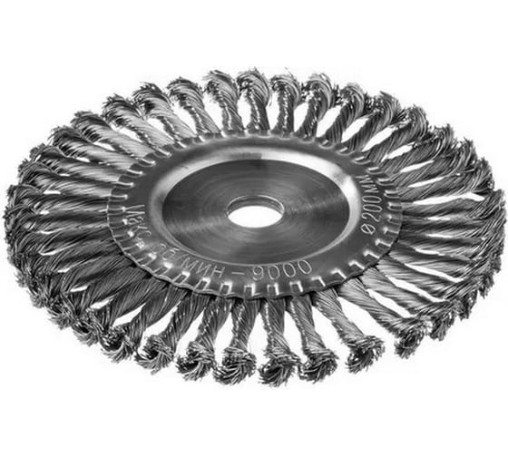 Изображение товара Щетка крацовка дисковая СТМ-521 200 мм, жесткий ворс, для УШМ Strong стм-52100200