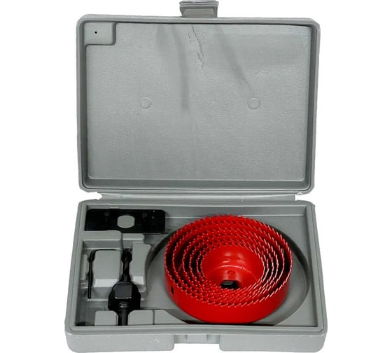 Изображение товара Набор кольцевых пил СТК-050 9 предметов (51, 57, 67, 76, 89, 102 мм) Strong стк-05051102