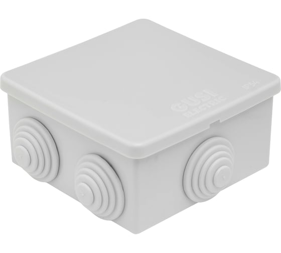 Изображение товара Распределительная коробка GUSI ELECTRIC 70х70х40 6 муфт, IP44, ОП, серый, евро С3В76