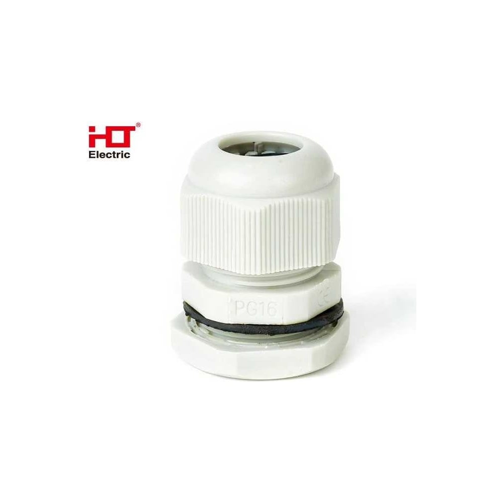 Изображение товара Сальники HLT серии PG-16 IP68 10 шт светло-серые гермовводы для кабелей