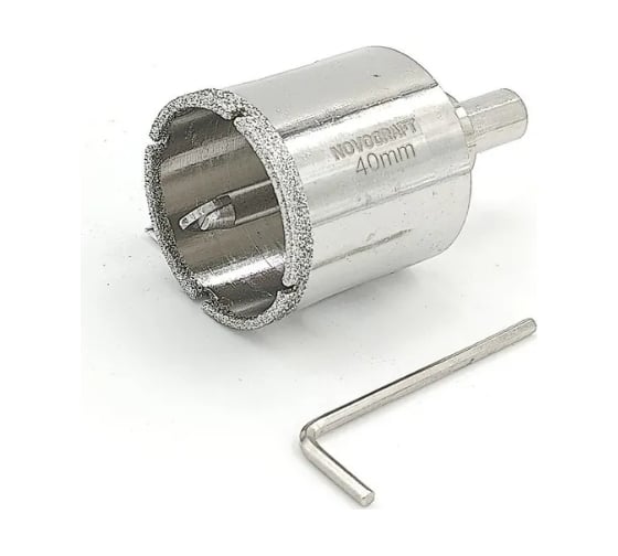 Изображение товара Коронка по керамогрaниту 40 мм с центрирующим сверлом NOVOCRAFT СAТ040077601