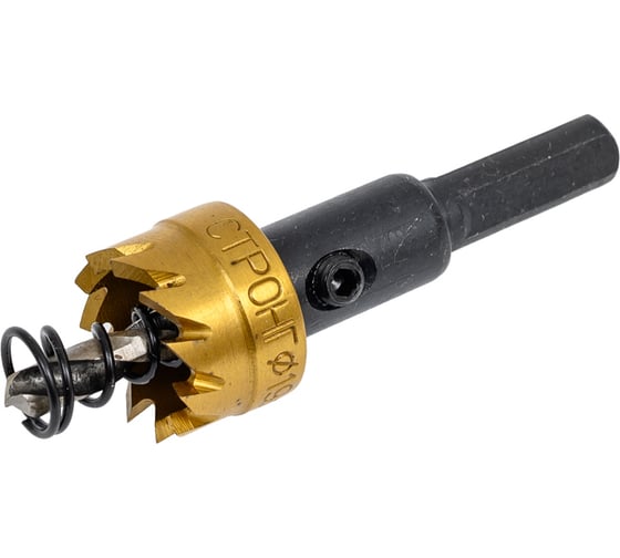 Изображение товара Коронка по металлу цилиндрическая СТК-058 GOLD 19 мм, HSS Strong стк-05800019