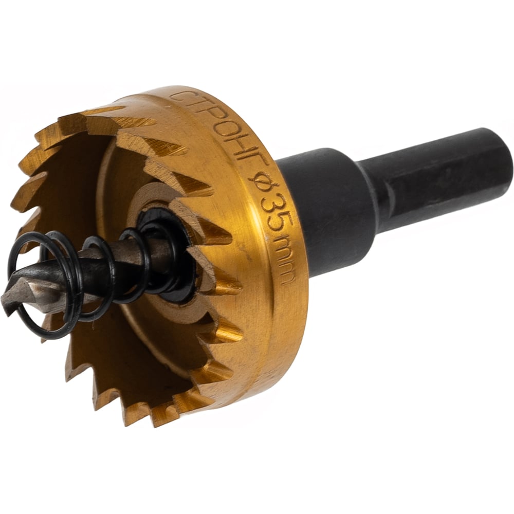 Изображение товара Коронка по металлу цилиндрическая СТК-058 GOLD 35 мм HSS-TiN профессиональная