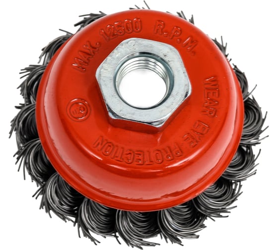 Изображение товара Щетка крацовка СТМ-502 65 мм, жесткий крученый ворс, для УШМ Strong стм-50200065