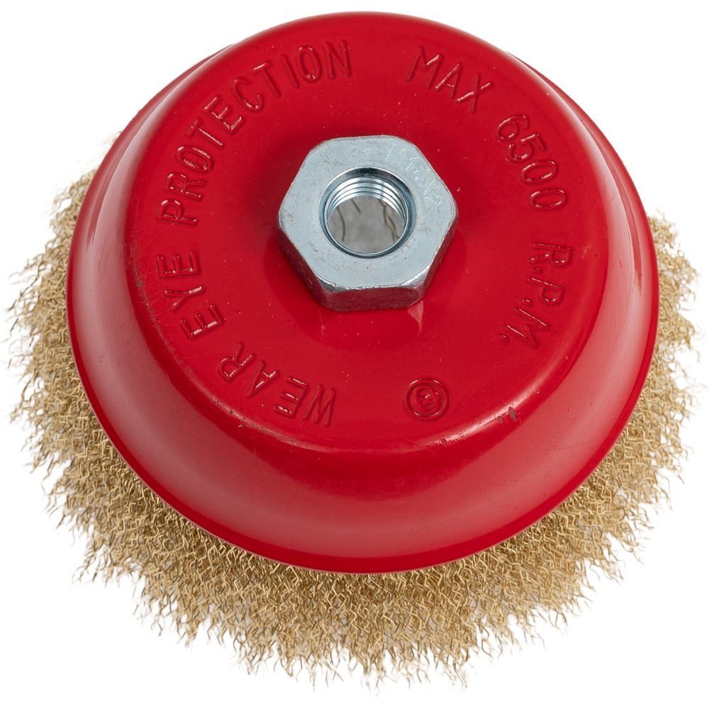 Изображение товара Щетка крацовка Strong СТМ-501 125 мм мягкий латунный ворс для УШМ