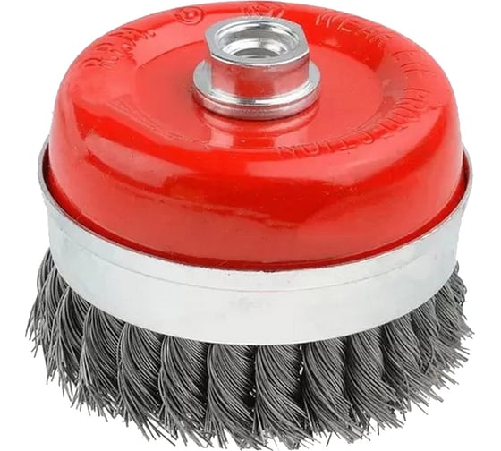 Изображение товара Щетка крацовка усиленная СТМ-503 125 мм, жесткий крученый ворс, для УШМ Strong стм-50300125