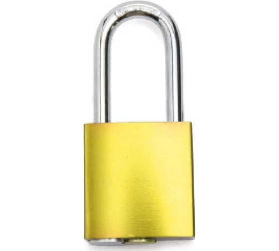 Изображение товара Блокировочный замок Точка Безопасности алюминиевый, пиновый цилиндр, стальная дужка, высота - 38 мм, желтый gwr027PS38YEL