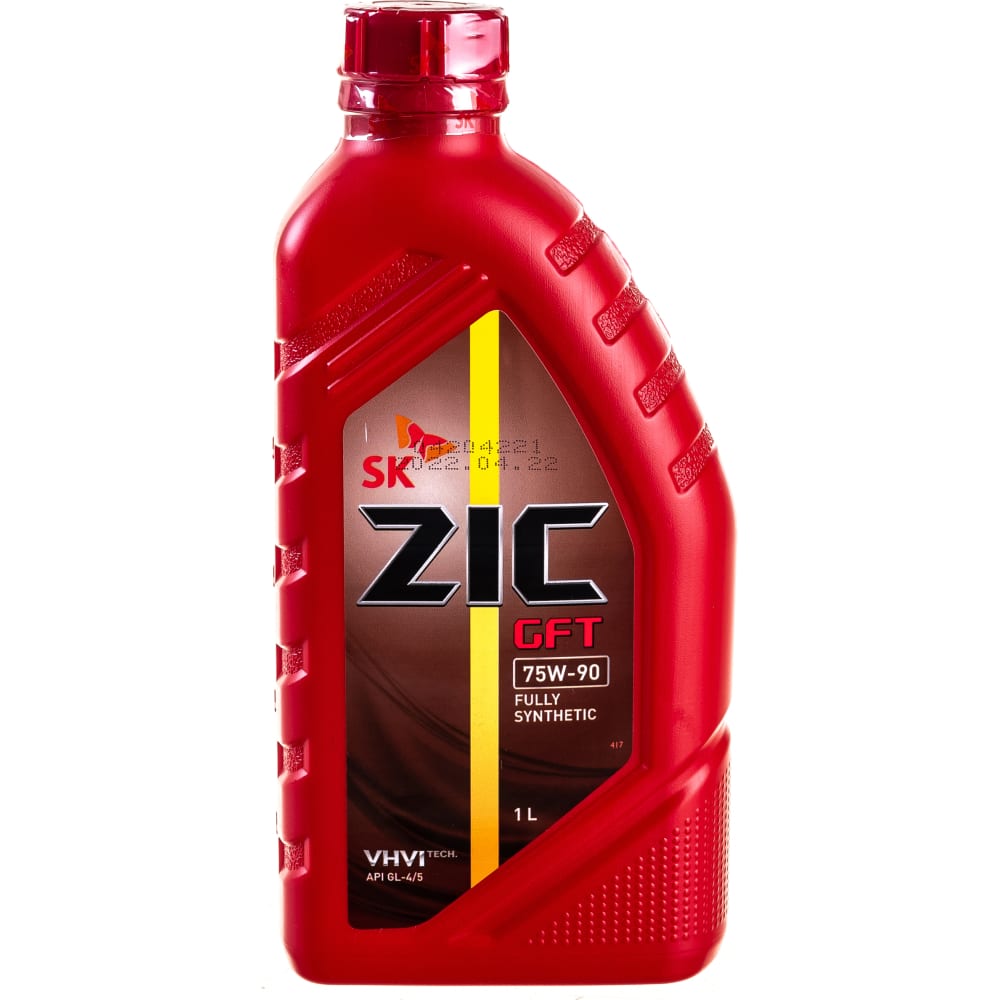 Синтетическое трансмиссионное масло zic GFT 75w90