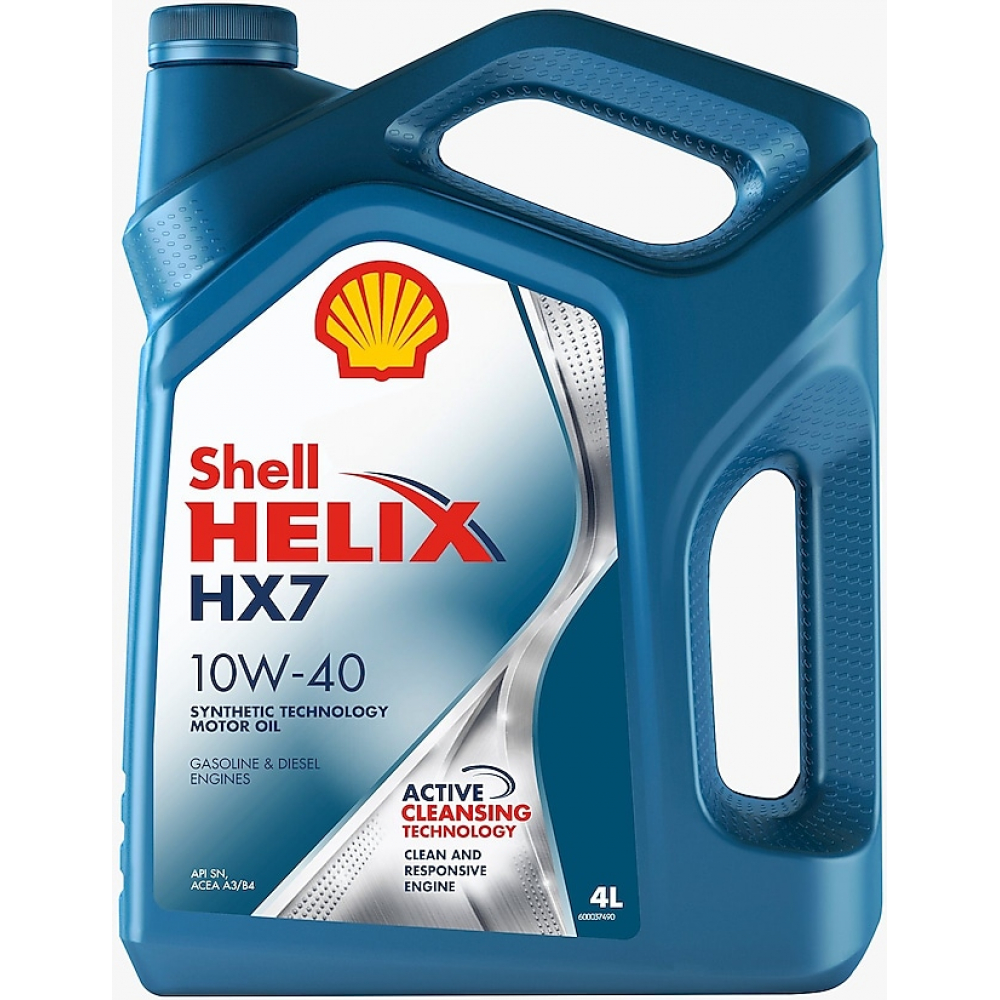 фото Моторное масло полусинтетическое helix hx7 10w40, 4 л shell 550051575