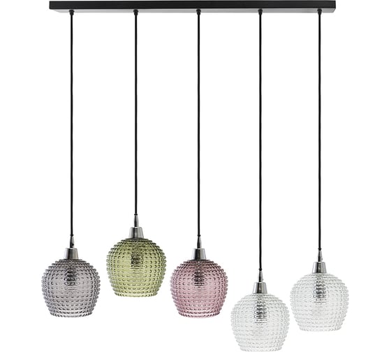 Изображение товара Подвесной светильник Bergenson Bjorn каскадный Aurora, 110x18 см, сливовый/зеленый/серый BB0000565