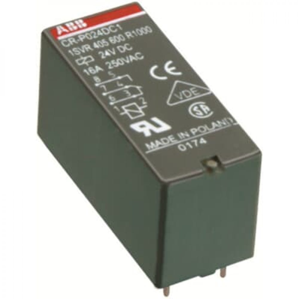 фото Промежуточное реле abb cr-p230ac1 230v 16a 1пк 1svr405600r3000