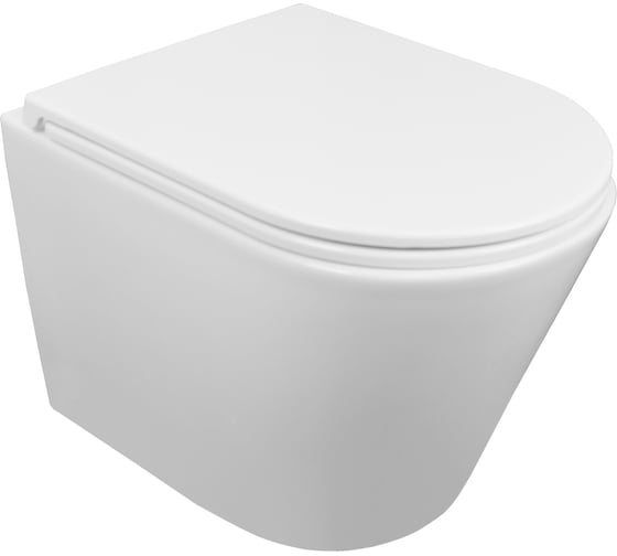 Изображение товара Подвесной безободковый унитаз Azario Teramo торнадо скрытое, в комплекте с сидением микролифт 515х355х365 00088070