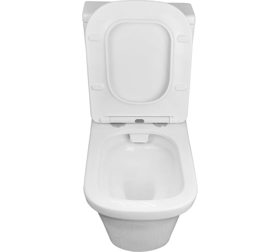 Изображение товара Напольный безободковый унитаз Azario ELVIA в комплекте с бачком и сиденьем микролифт, дюропласт, размер 635х365х775 мм 00085969