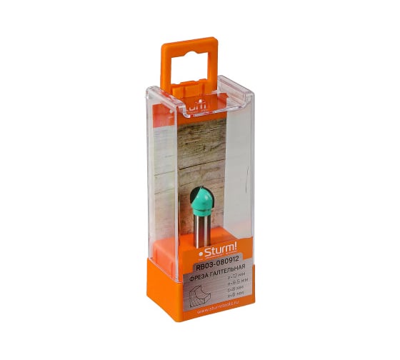 Изображение товара Фреза пазовая галтельная DxHxL 12x9.5x44,5 мм, хв-к 8 мм Sturm RB03-080912