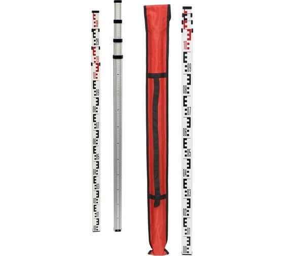 Изображение товара Нивелирная рейка TS4M телескопическая с уровнем 4 м, Поверен VEGA 1824020052