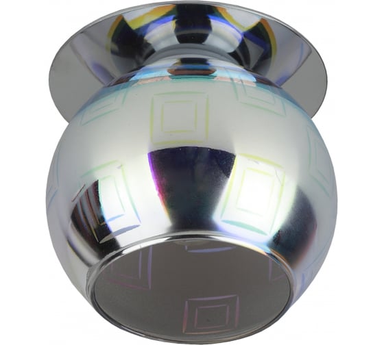 Изображение товара Светильник ЭРА DK88-2 декор 3D квадрат G9,220V, 35W, серебро/мультиколор Б0032366