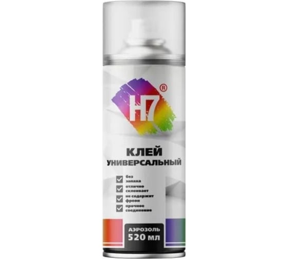 Изображение товара Универсальный клей H7 аэрозоль 520мл 382024