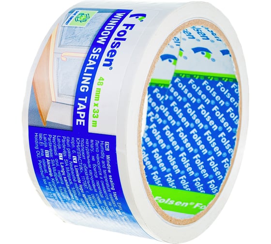 Изображение товара Специальная ПВХ лента для окон Folsen 48 мм х 33 м, белая 0437748