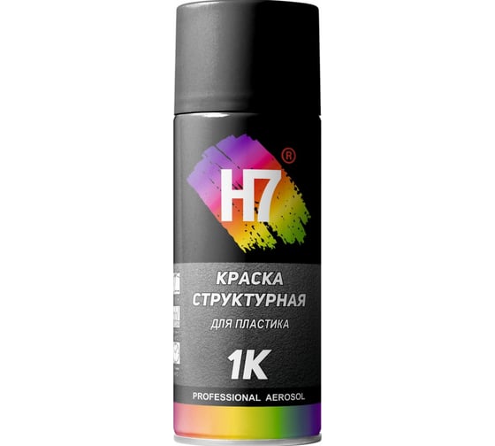 Изображение товара Структурная краска для пластика H7 (черная) аэрозоль 520мл 958307