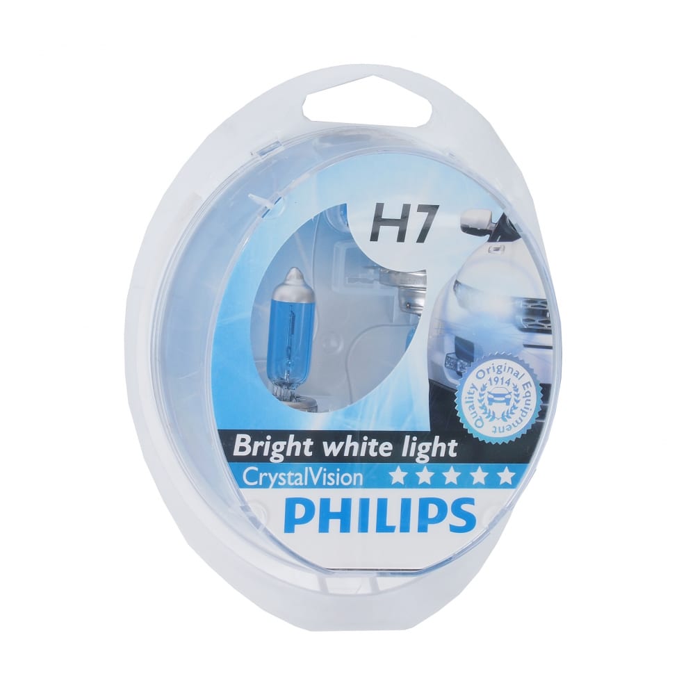 фото Автолампа philips h7, 55 px26d cristal vision 4300k 2 шт.+2 шт. w5w 12v 1,5,30 hit 12972cvsm