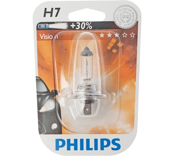 Изображение товара Автолампа PHILIPS H7 55 PX26d+30 12V ,1,10 12972PRB1