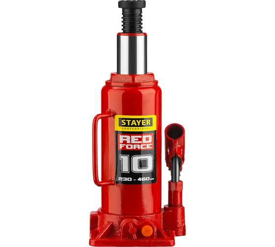 Изображение товара Гидравлический бутылочный кейс STAYER RED FORCE 10 т, 230-460 мм 43160-10 43160-10_z01
