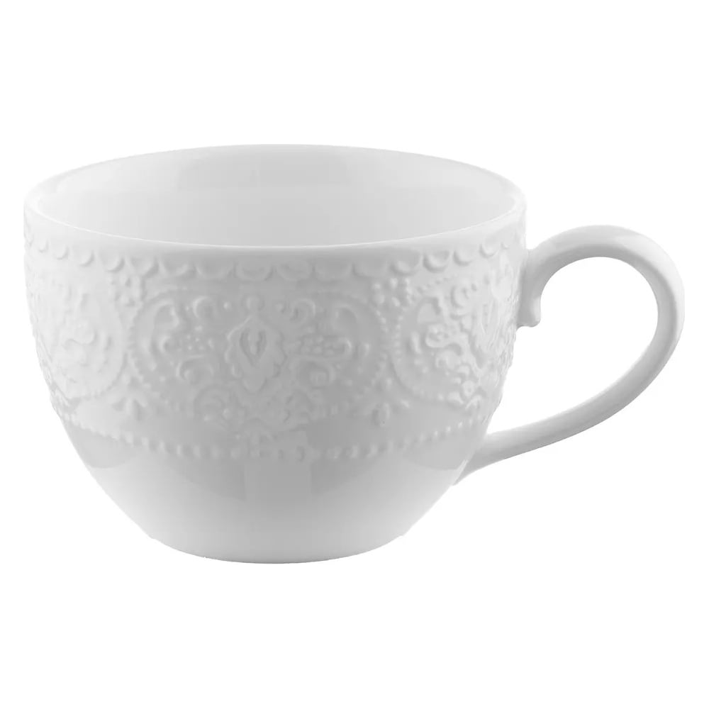 Изображение товара Чашка фарфоровая BILLIBARRI Alice 310 мл белая с рельефным рисунком