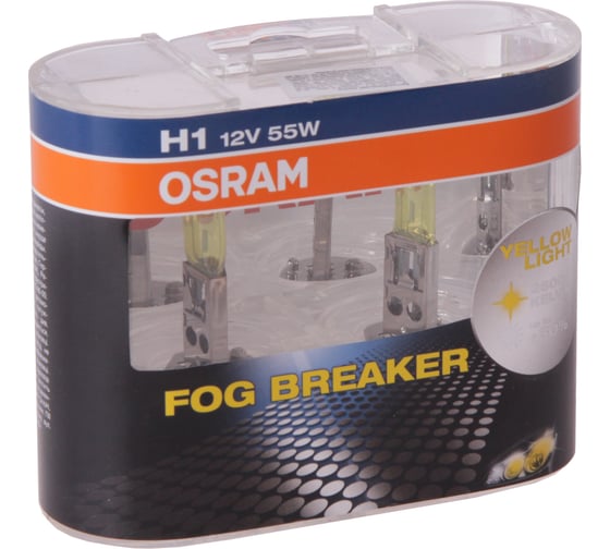Изображение товара Автолампа OSRAM H1 55 P14.5s FOG 2600K, 2шт 12V, 1, 10 62150FBR-HCB