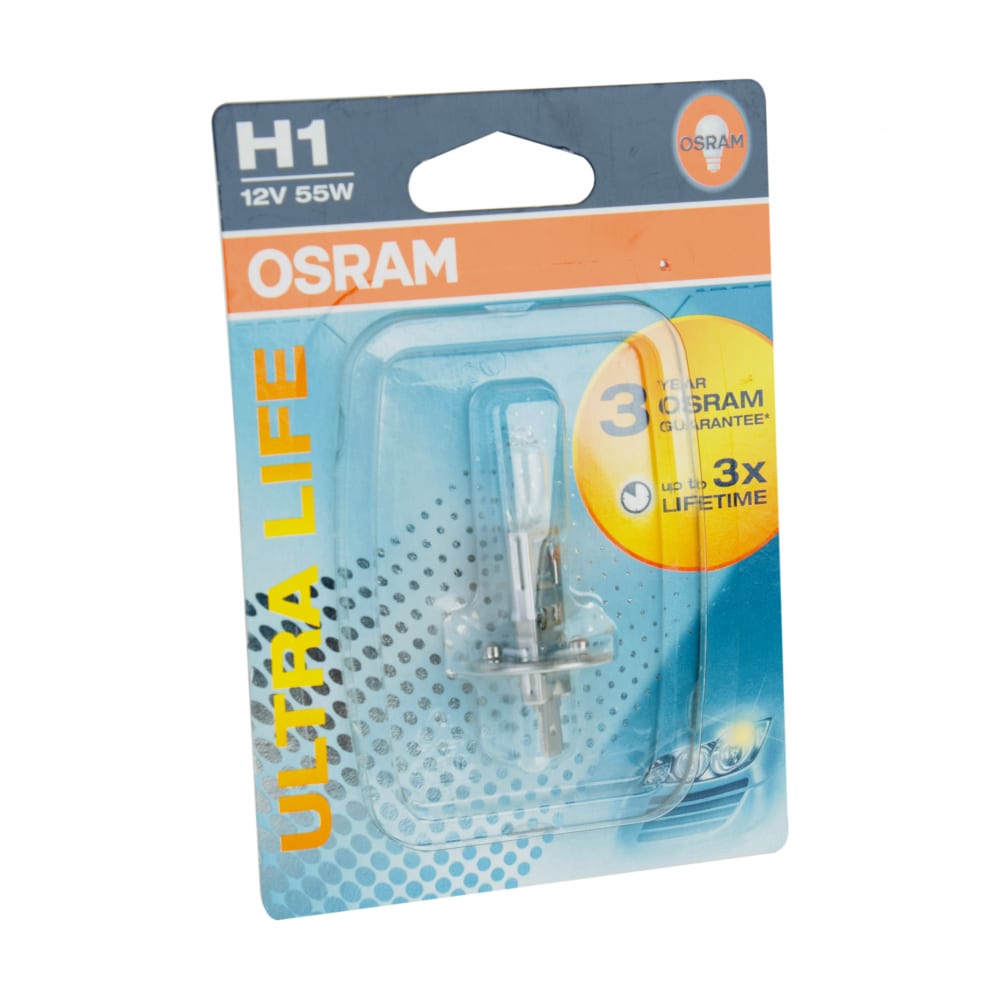 фото Автолампа osram h1 55 p14.5s ultra life 12v, 1, 10 64150ult-01b