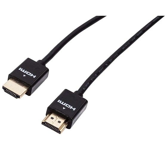 Изображение товара Кабель Filum HDMI 2 м, slim, ver,2,0b, медь, черный, разъемы: hdmi a male-hdmi a male, пакет FL-CProSL-HM-HM-2M