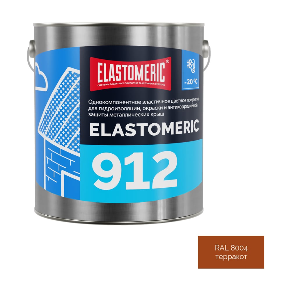 Изображение товара Жидкая гидроизоляционная мастика Elastomeric Systems для кровли 3 кг терракотовый