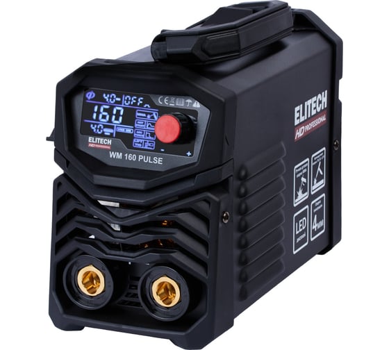 Изображение товара Инверторный сварочный аппарат Elitech HD WM 160 PULSE (160А, импульс) 204464