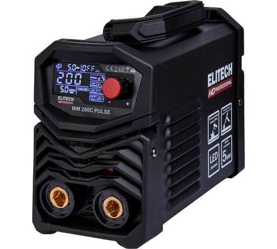 Изображение товара Инверторный сварочный аппарат Elitech HD WM 200C PULSE (200А, импульс) 204467