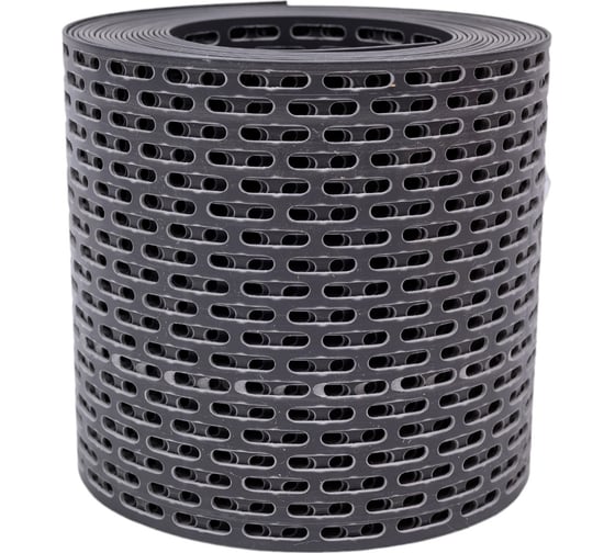 Изображение товара Вентиляционная карнизная лента Borge 100 мм, 5 м, ПВХ, серый графит (ral 7024) 01.296.50.01.01.000.7024