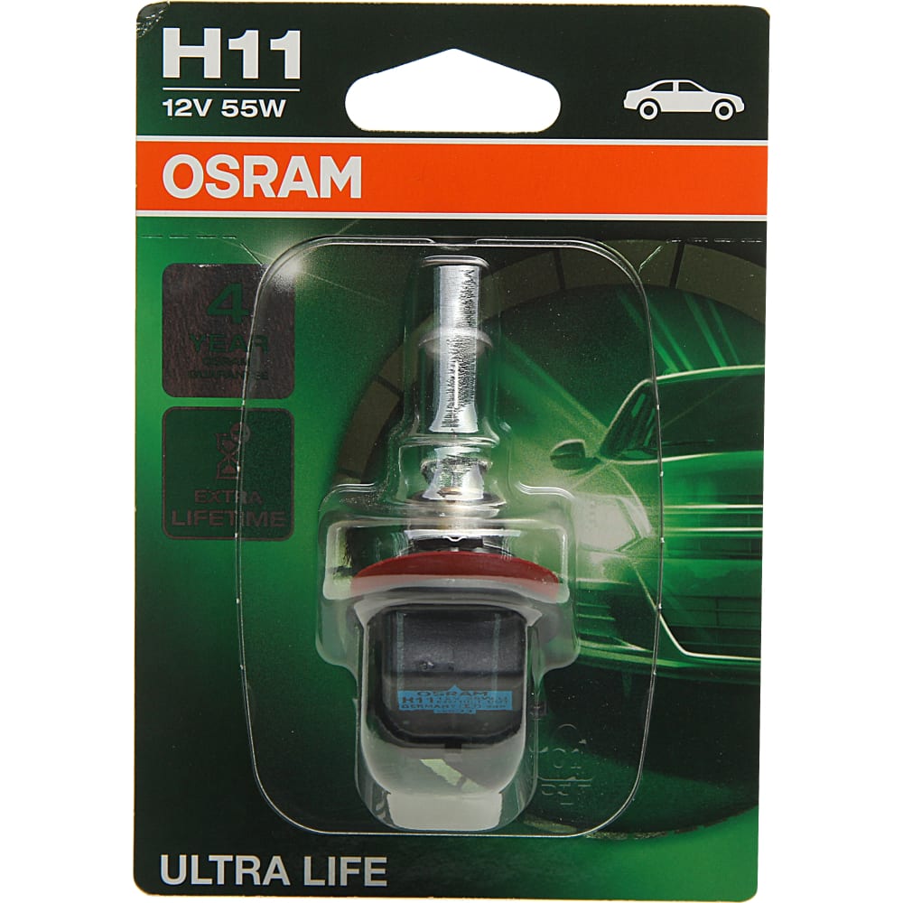 Автолампа Osram автолампа osram h11 55 pgj19 2 150% night laser 3750k 12v 1 10 64211nl