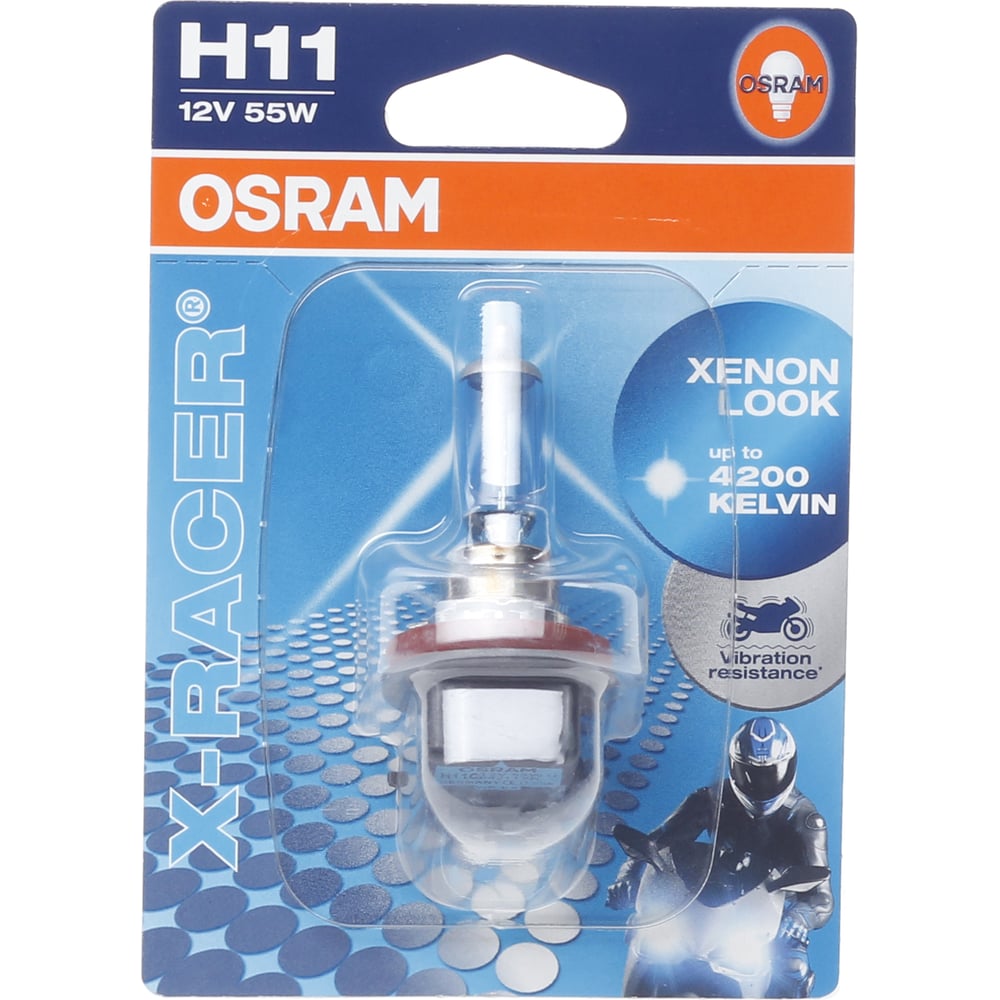 фото Автолампа osram h11 55 pgj19-2 x-racer xenon 4200к 12v, 1, 10 64211xr-01b